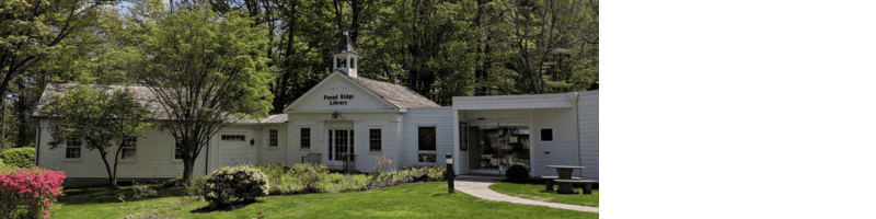 The Pound Ridge Library, from the front.